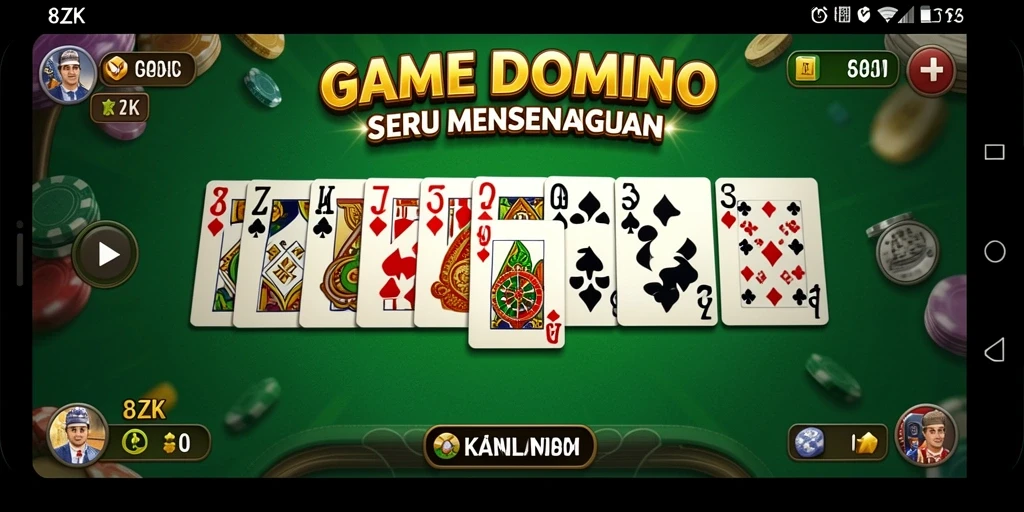 Screenshot gameplay Domino yang seru di 8ZK.