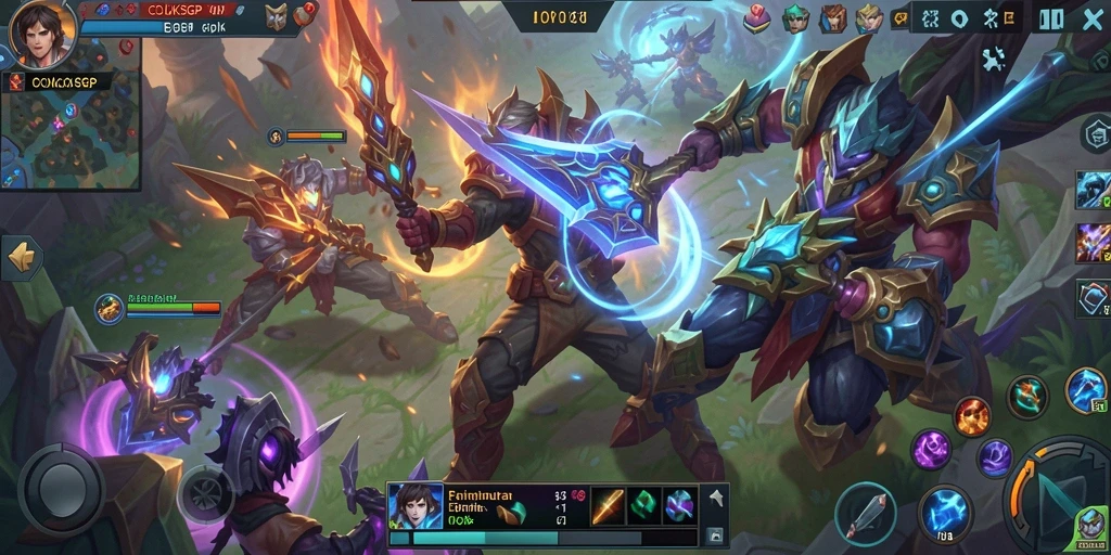 Screenshot dari gameplay menegangkan COLOKSGP dalam pertempuran MOBA.