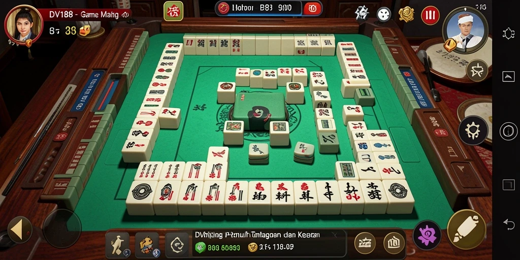Tampilan screenshot game Mahjong DV188 yang seru dan menarik.