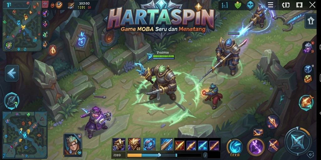 Tampilan gameplay <strong>HARTASPIN</strong> yang intens dan penuh aksi.