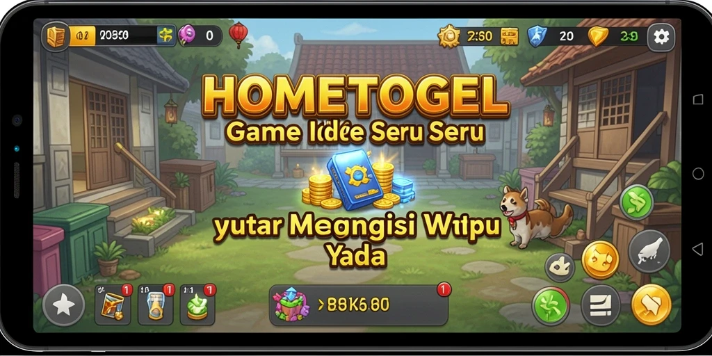 Tangkapan layar gameplay HOMETOGEL yang menunjukkan aksi Idle yang seru.