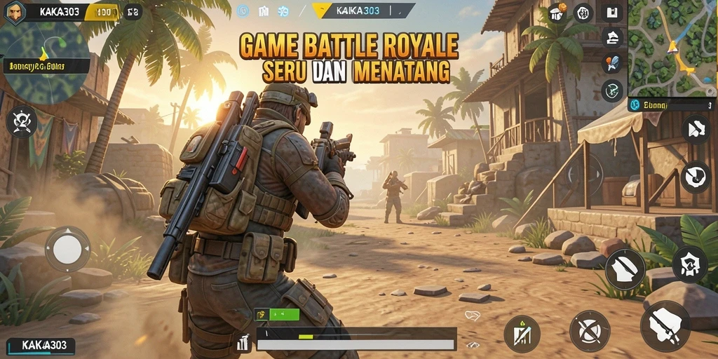 Tangkapan layar KAKA303 menampilkan pertarungan seru dalam Battle Royale.