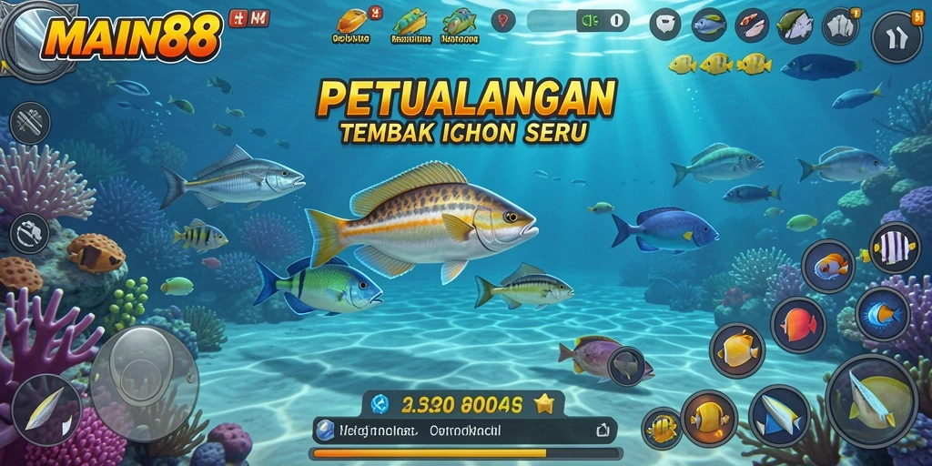 Screenshot gameplay Tembak Ikan di MAIN88 dengan aksi mendebarkan.