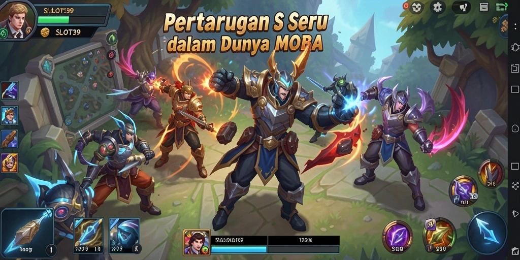 Tampilan gameplay SLOT39 yang adiktif dan dinamis di arena pertempuran.