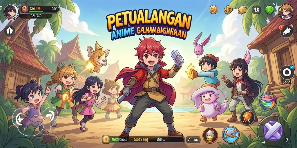 Tampilan gameplay yang seru dan penuh aksi di V21.
